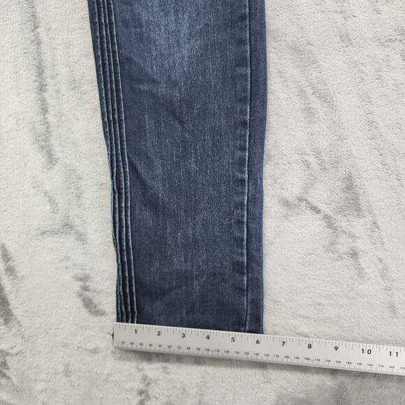 Christopher & Banks Jeans Womens 4 Low Rise Skinny Side Seam Detail Zip Hem - Picture 10 of 11
